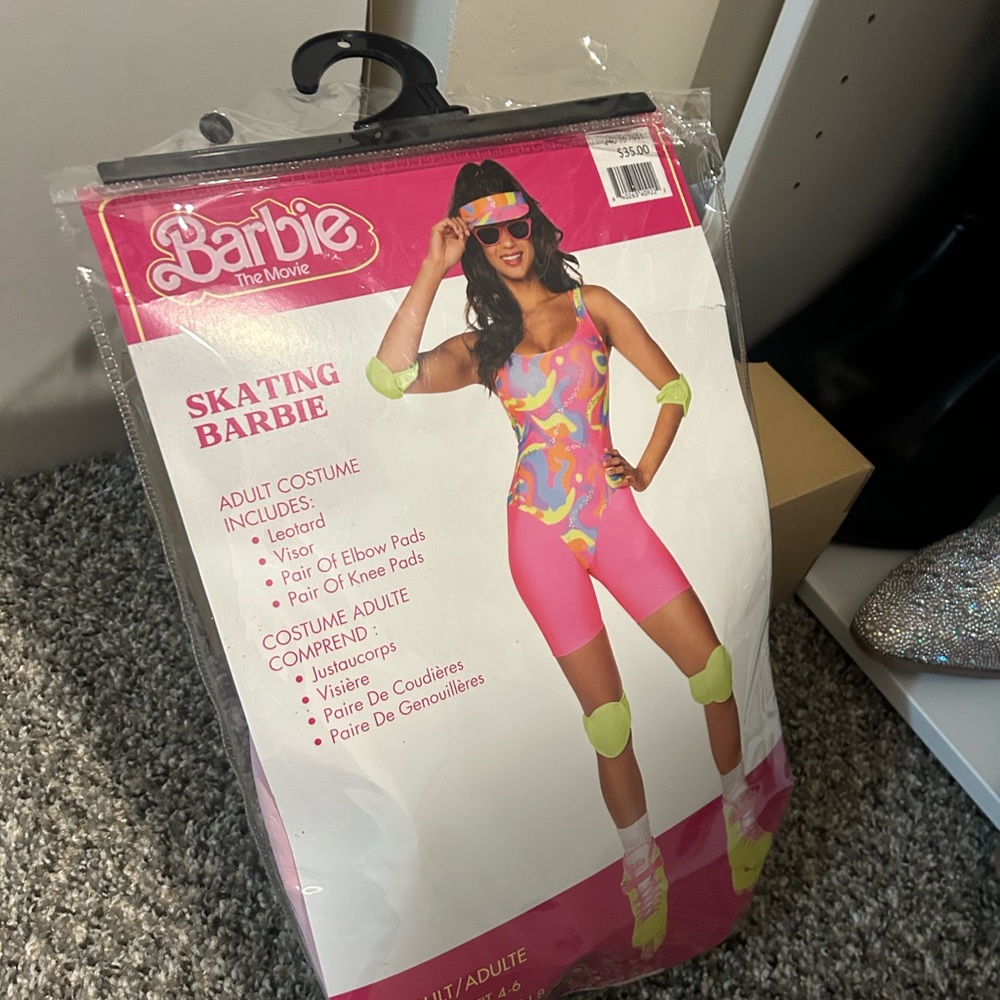Barbie Skating Costume with Pink and Neon Accents